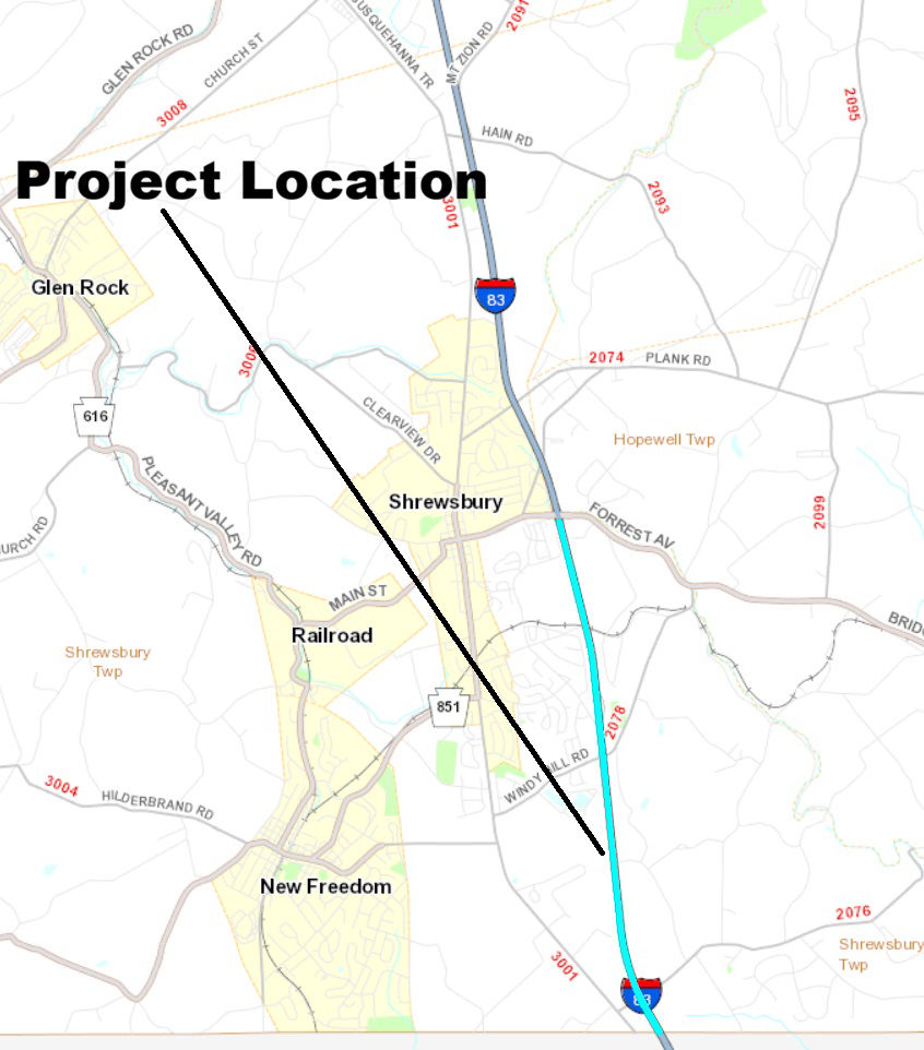 map indicating project location