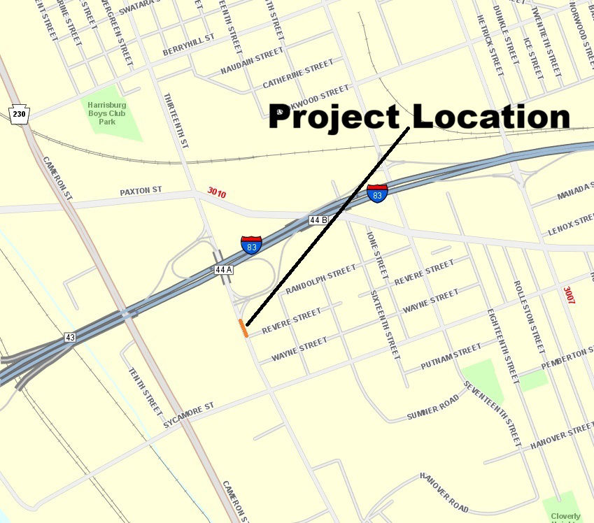 map indicating project location