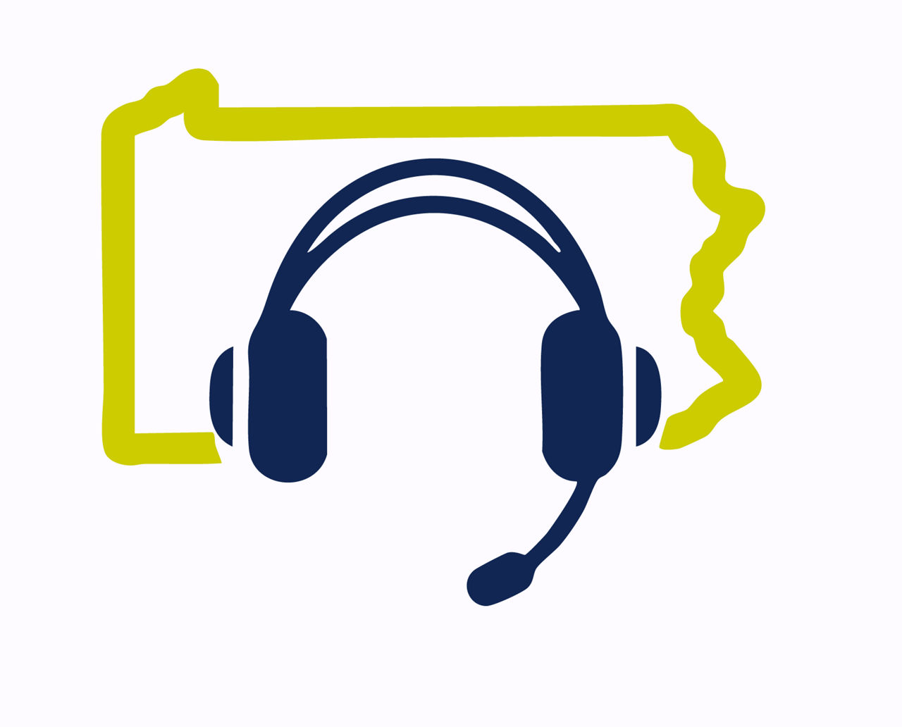 Illustration of dispatcher headset with an outline of Pennsylvania.