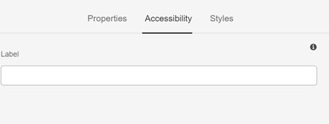 CTA authoring dialog's Accessibility tab. Fields described on page.