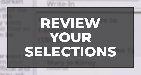 Review your selections text