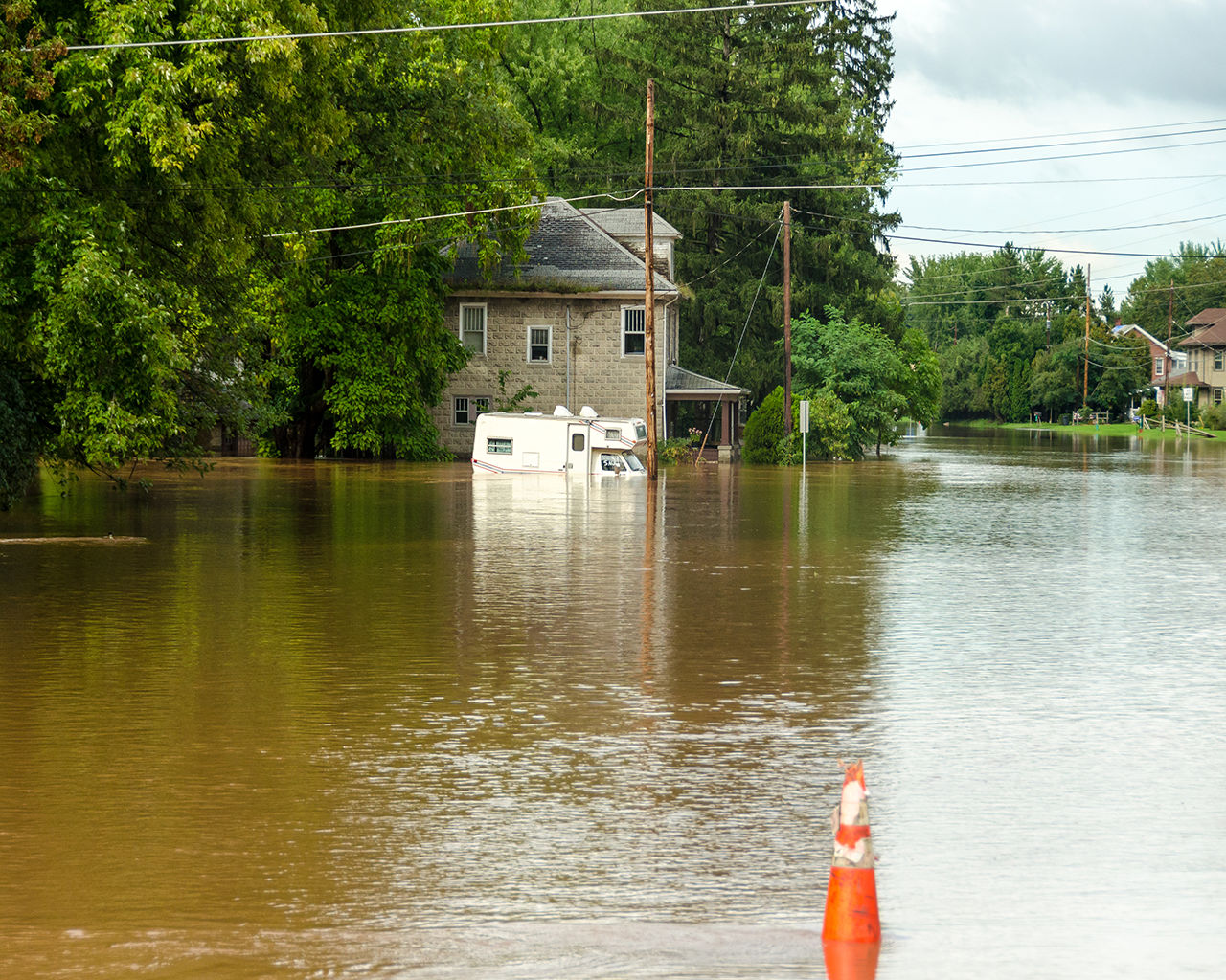 Picture of flooding in in Central PA.