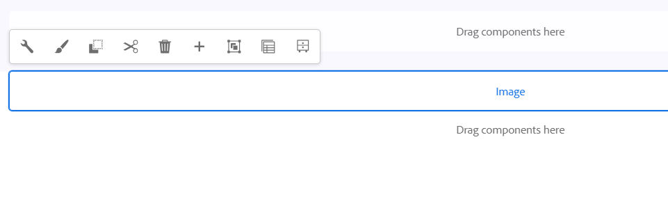 Image toolbar, featuring the edit wrench.