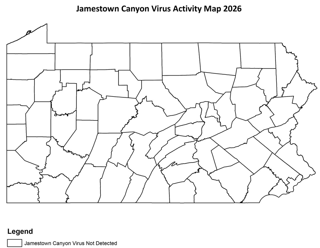 Jamestown Canyon Virus Activity Map (Updated 3/23/2026)