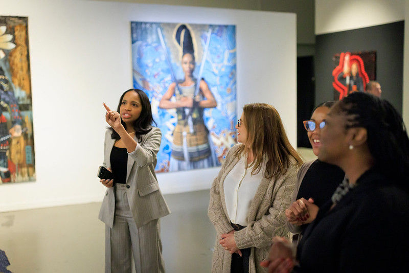 First Lady Lori Shapiro and Second Lady Blayre Holmes Davis tour The August Wilson African American Cultural Center