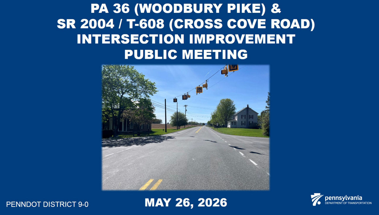 PA 36 Woodbury Pike Cross Cove Road Intersection Presentation 