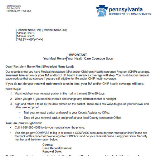 PHE Individual Communications Department of Human Services