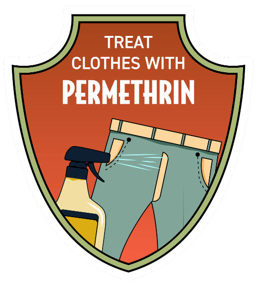 treat clothes with Permethrin