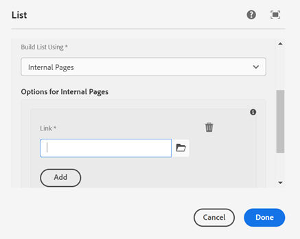 CTA authoring dialog's Properties tab. Fields described on page.