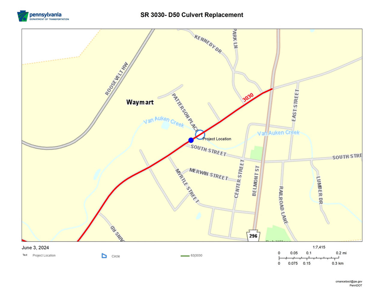 Route 3030 Project Location