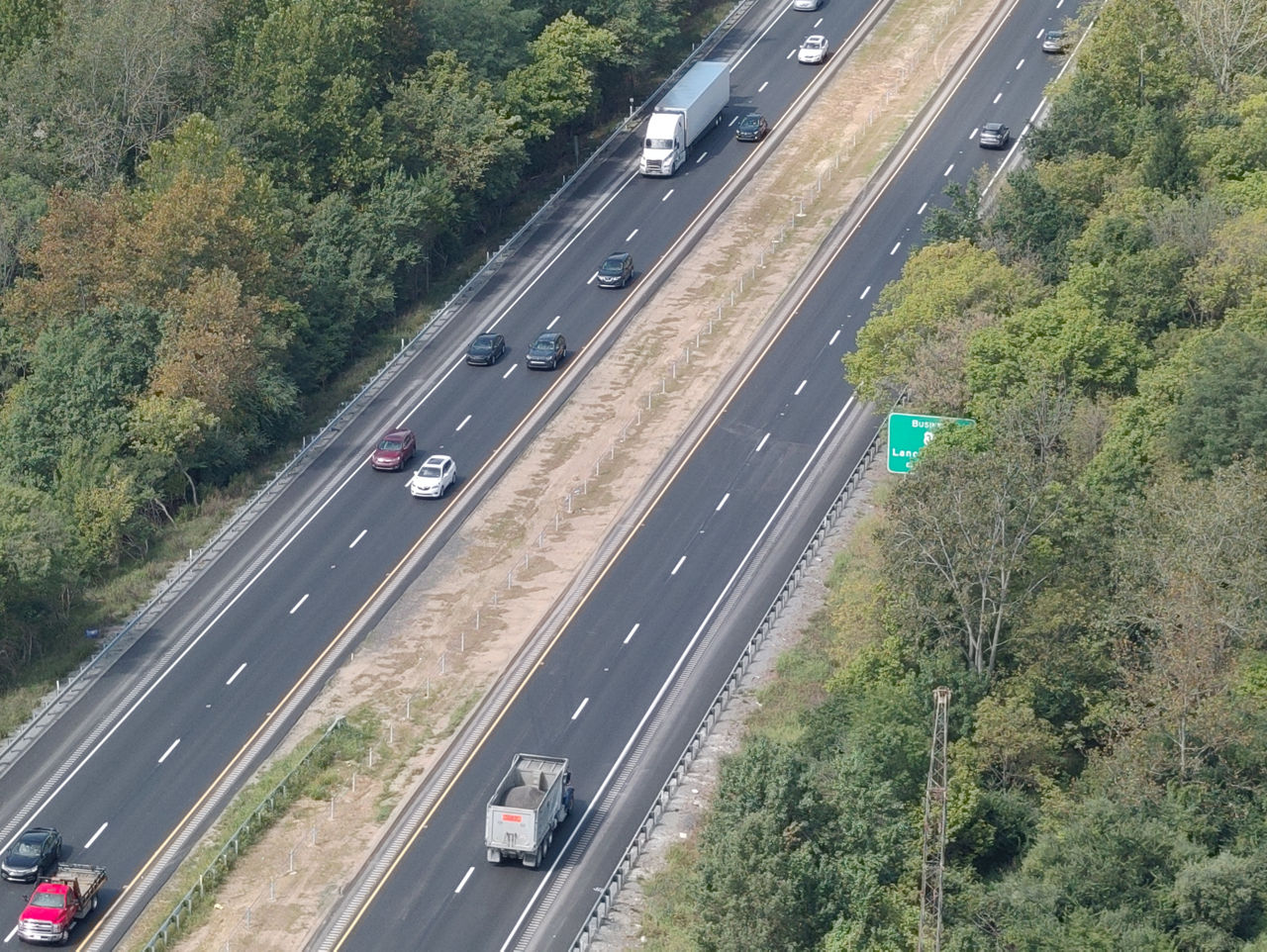 Aerial view of U.S. 30.