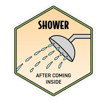 shower after coming inside
