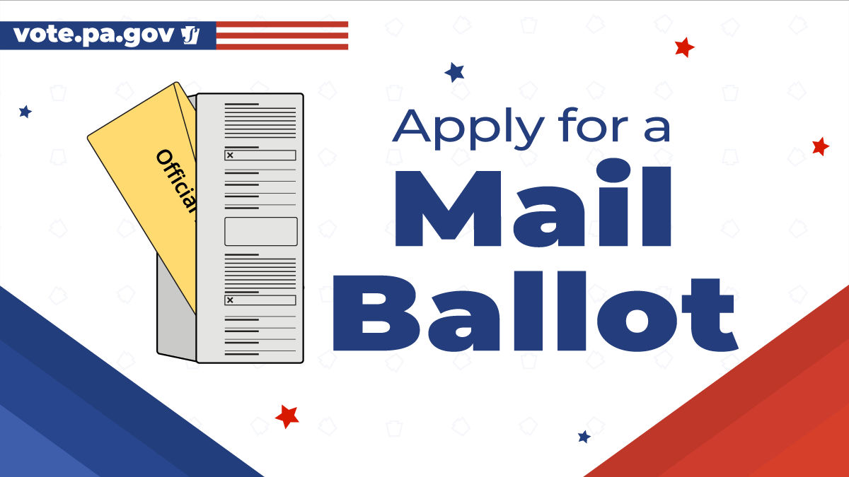 Apply for a mail ballot graphic
