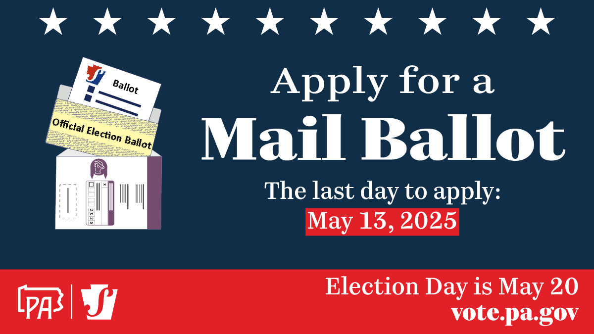 Apply for a mail ballot graphic