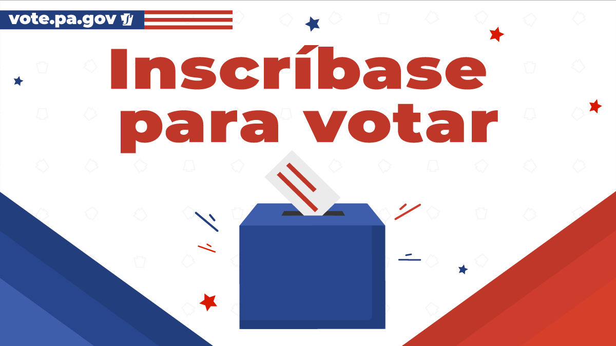 Register to vote graphic in Spanish