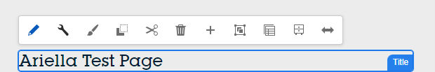 Title toolbar, featuring the edit wrench.
