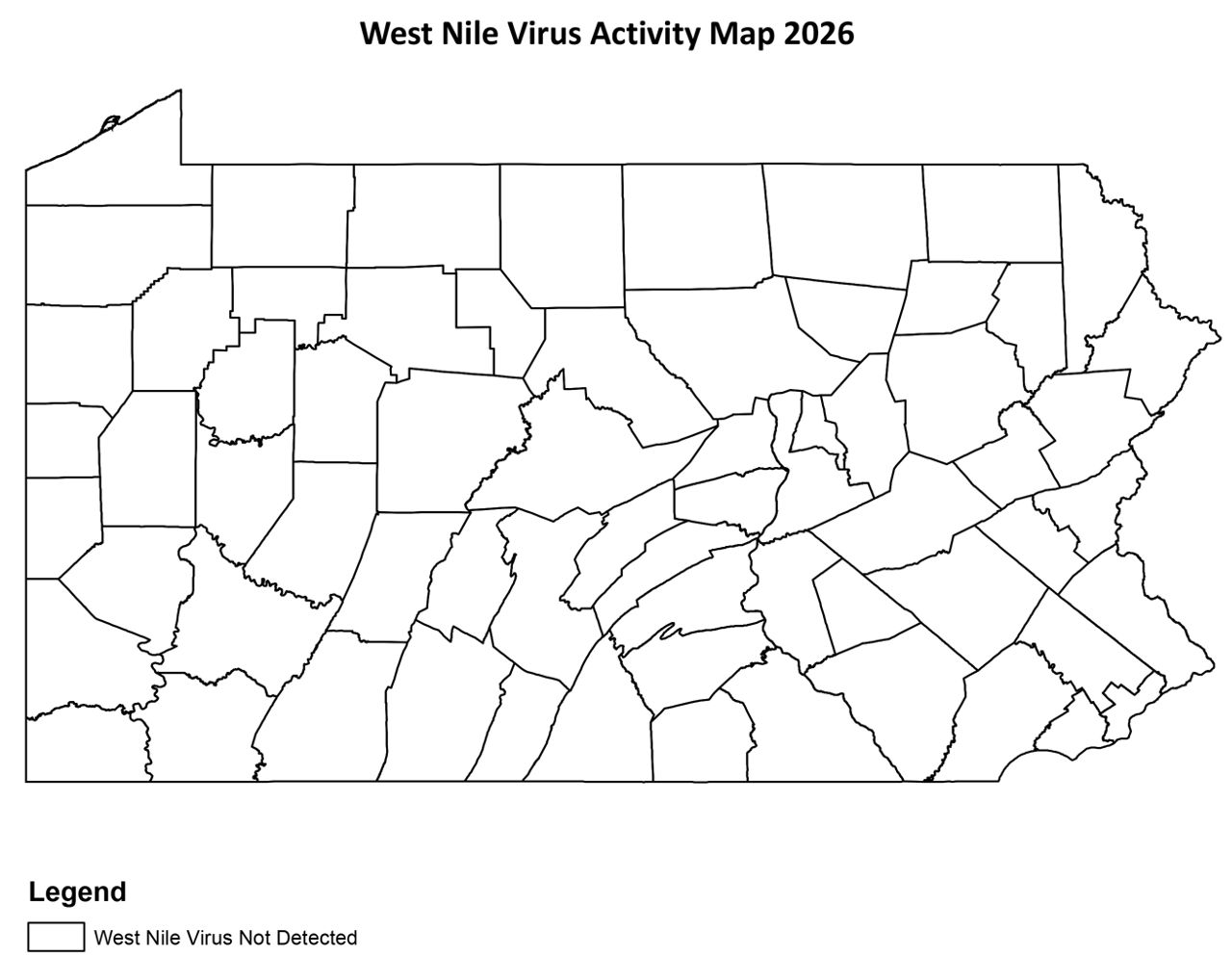 West Nile Virus Activity Map (Updated 3/23/2026)