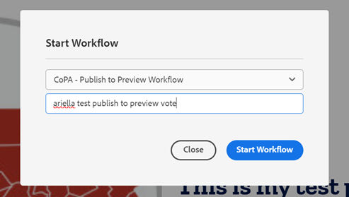 workflow title option