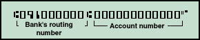 Bank Routing Number Example