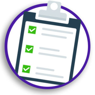 Clipboard with checklist