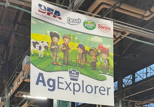AgExplorer banner hanging up. 