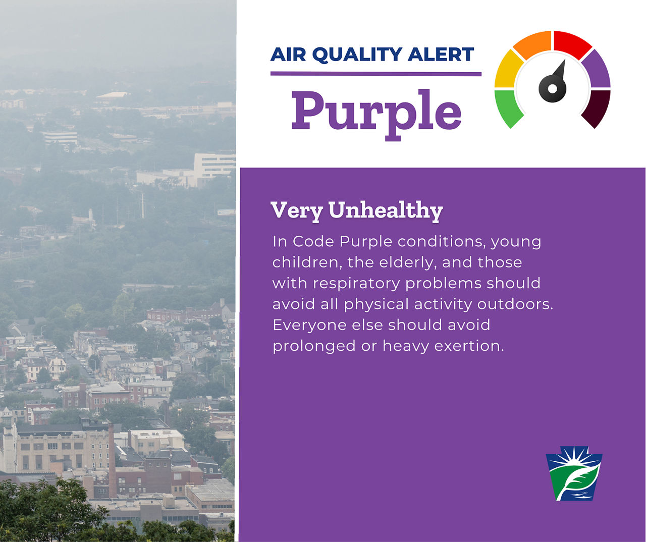 Air Quality Alert - Purple