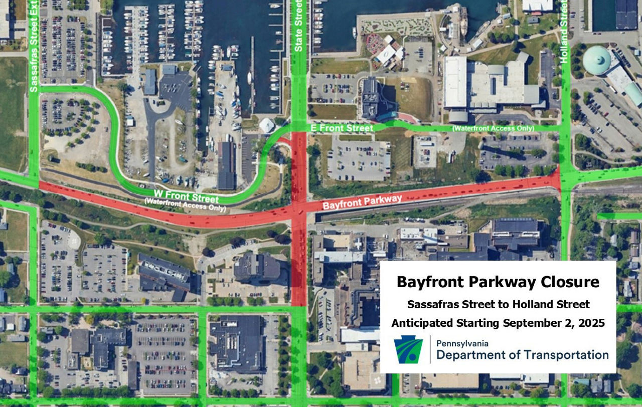 Bayfront Parkway Closure Map