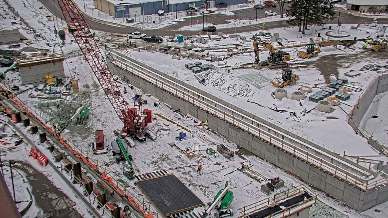 Text on image reads: "Bayfront Parkway Central Corridor Improvement Project: Creating a Stronger Connection Between Downtown Erie and the Waterfront."