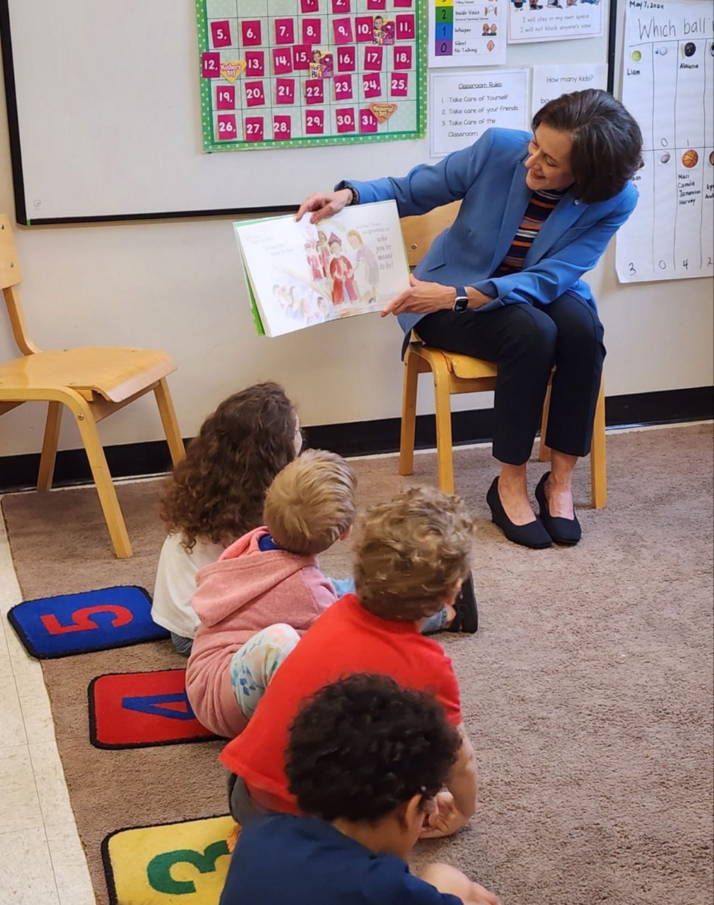 Secretary Arkoosh reads to children at Tiny Tot Child Care