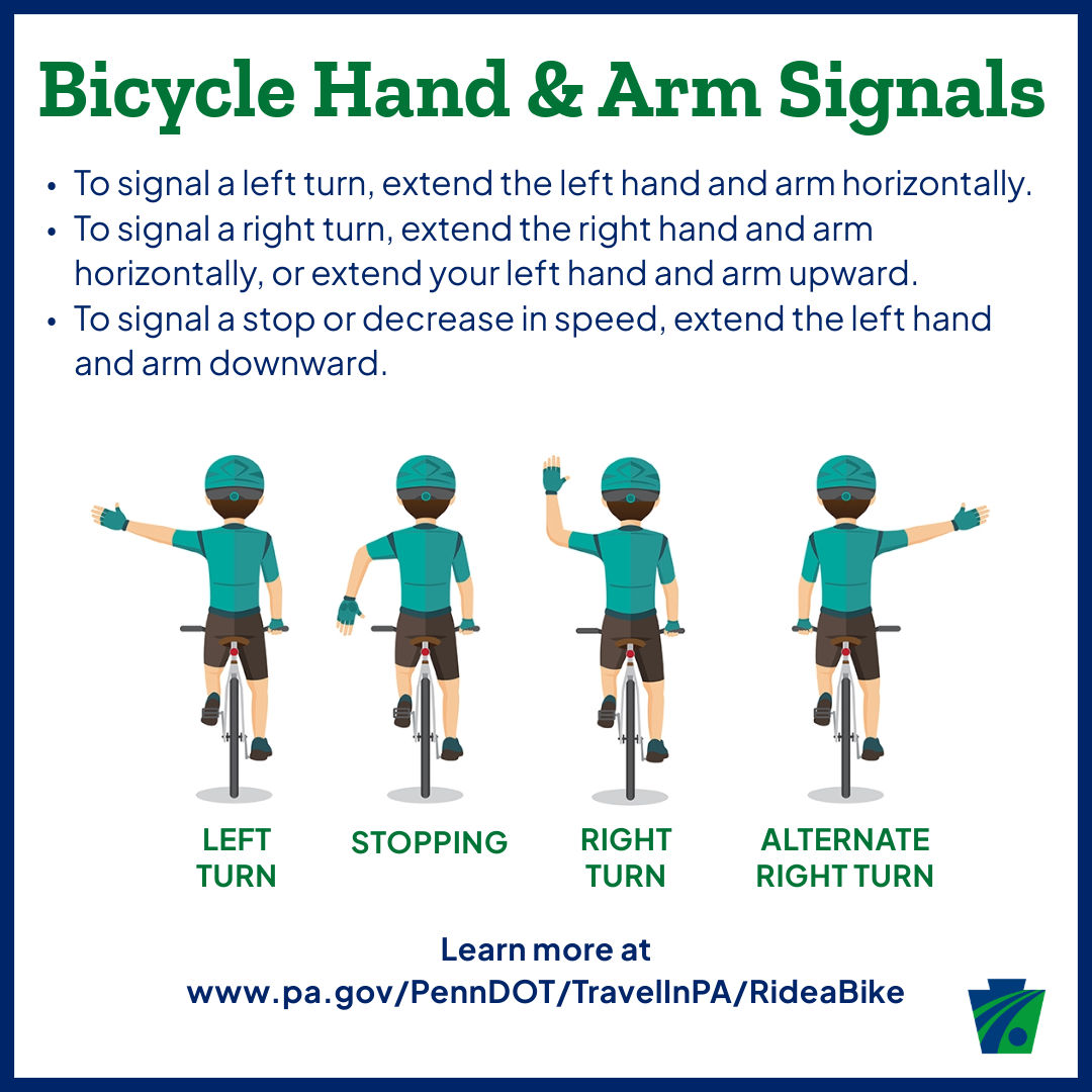 Bicycle Safety - Hand Signals - Facebook