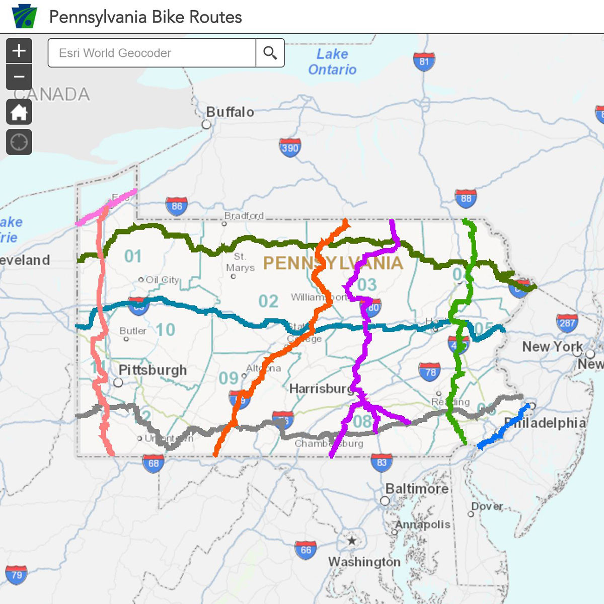 Bike Routes - Square