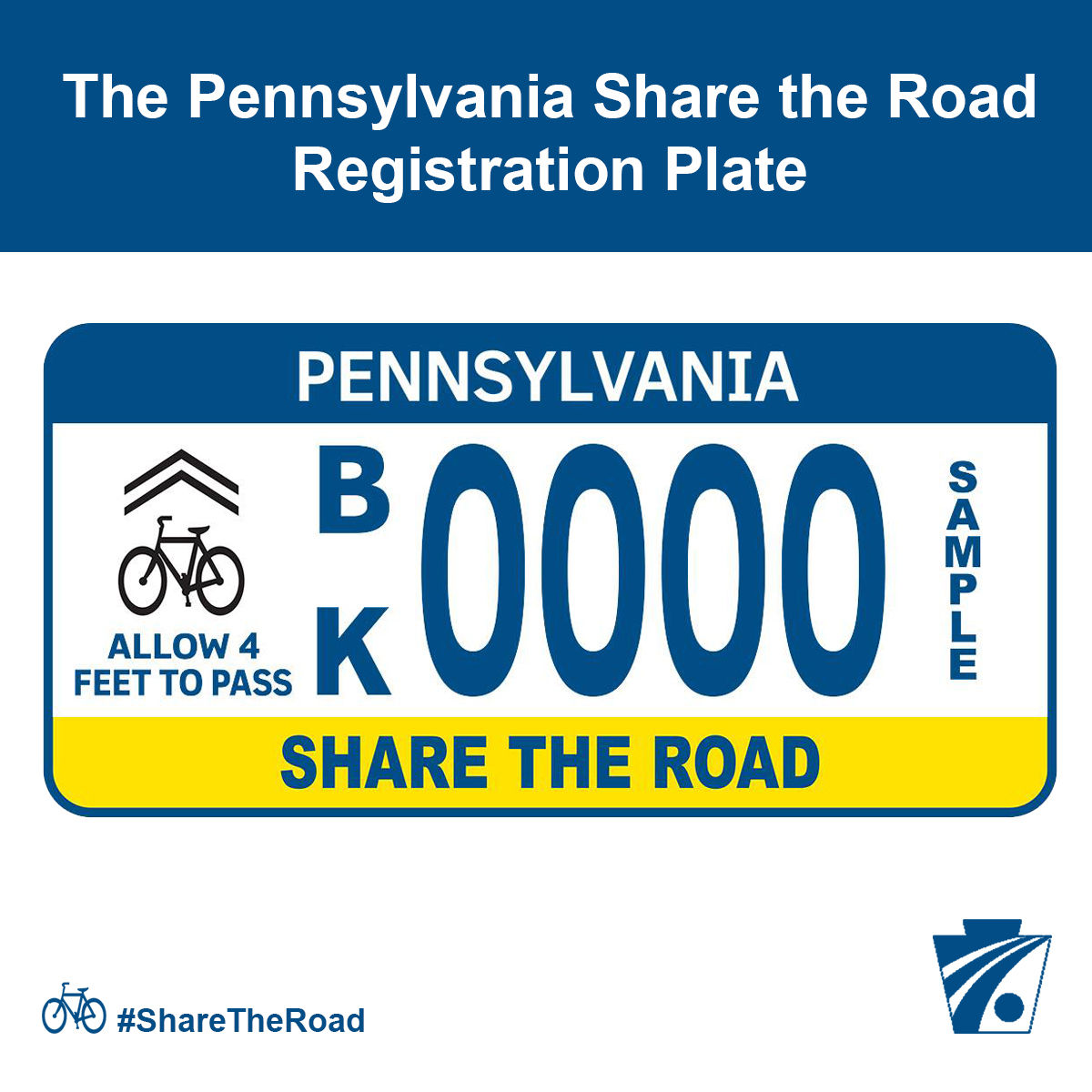 Share the Road Plate - Square