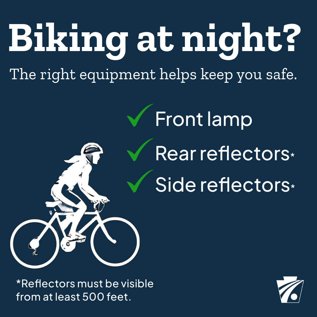 Biking at night equipment - square