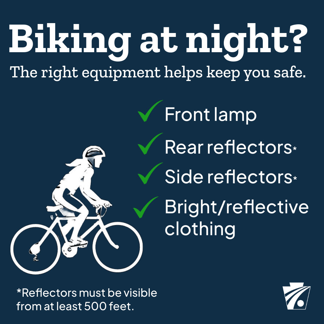 Biking at night equipment - square