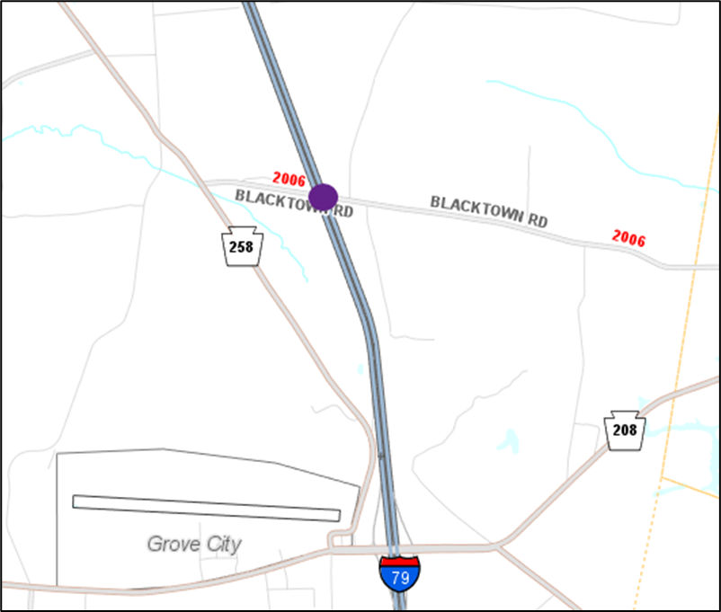 Blacktown Road Bridge project location map