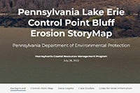 Pennsylvania Lake Erie Control Point Bluff Erosion Story Map