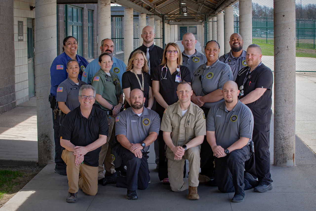 A group of corrections employees at SCI Mahanoy.