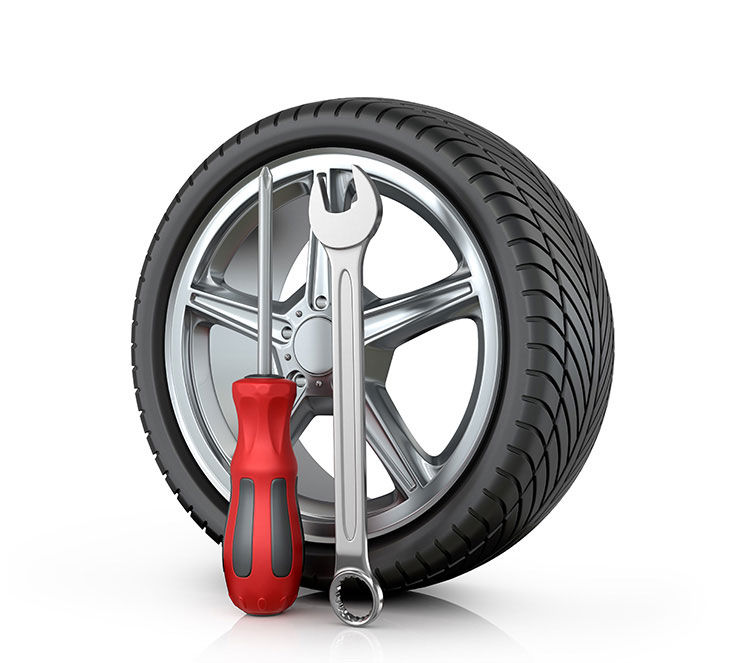 Automotive Wheel with Tools