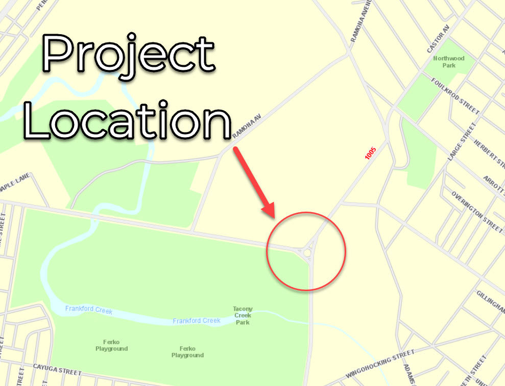 castor ave project location