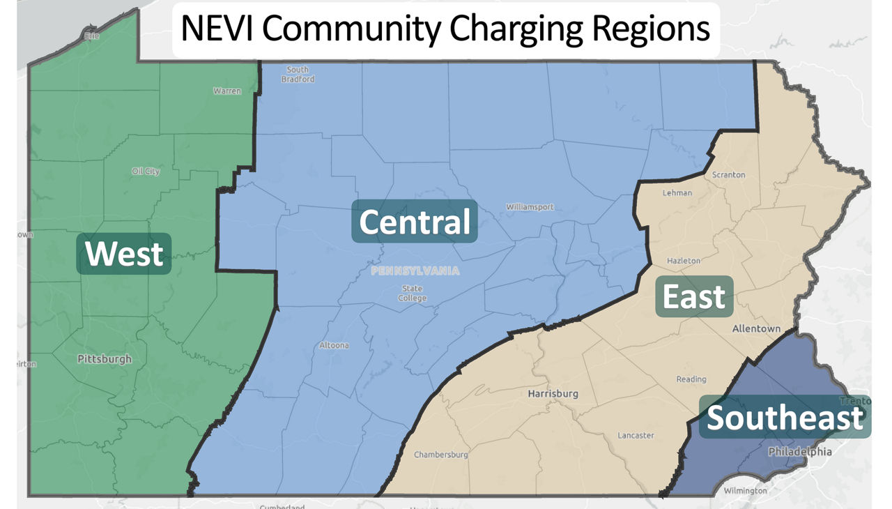 Community Charging Regions Map