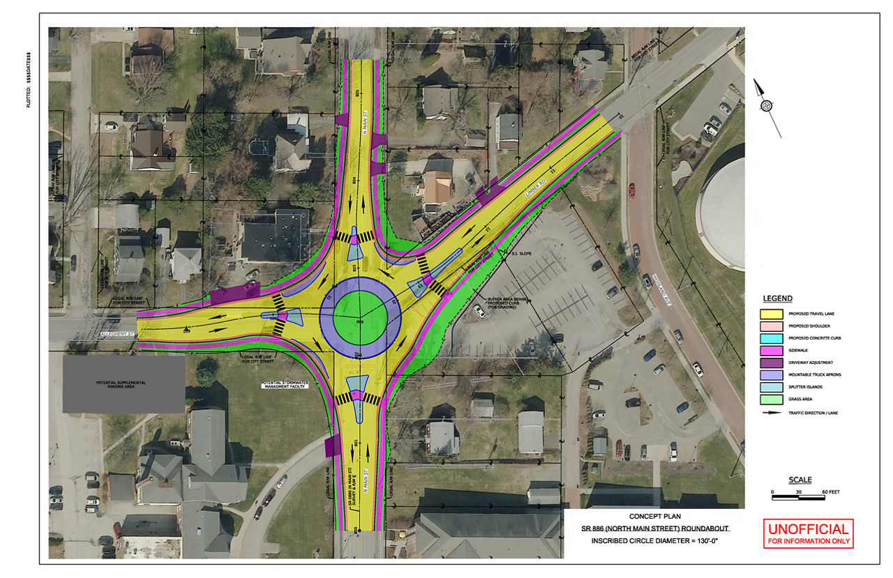 Rendering of the proposed roundabout