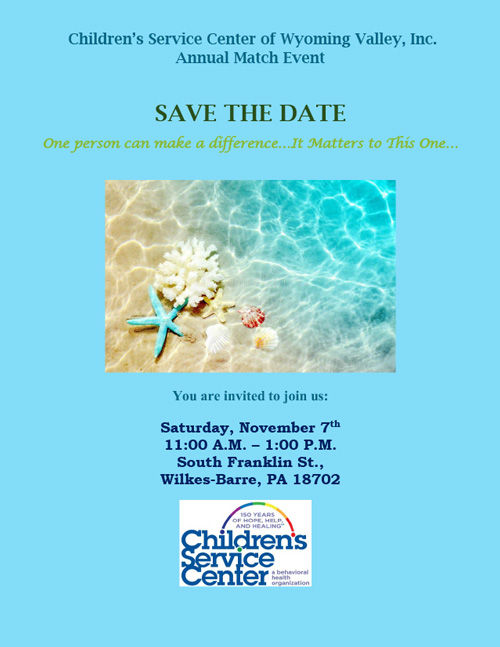Childrens Service Center Save the Date 