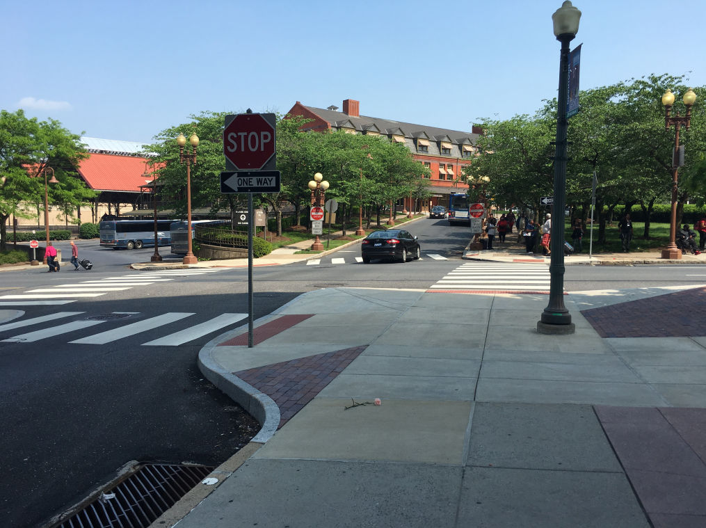 road diet for pedestrian crossing.