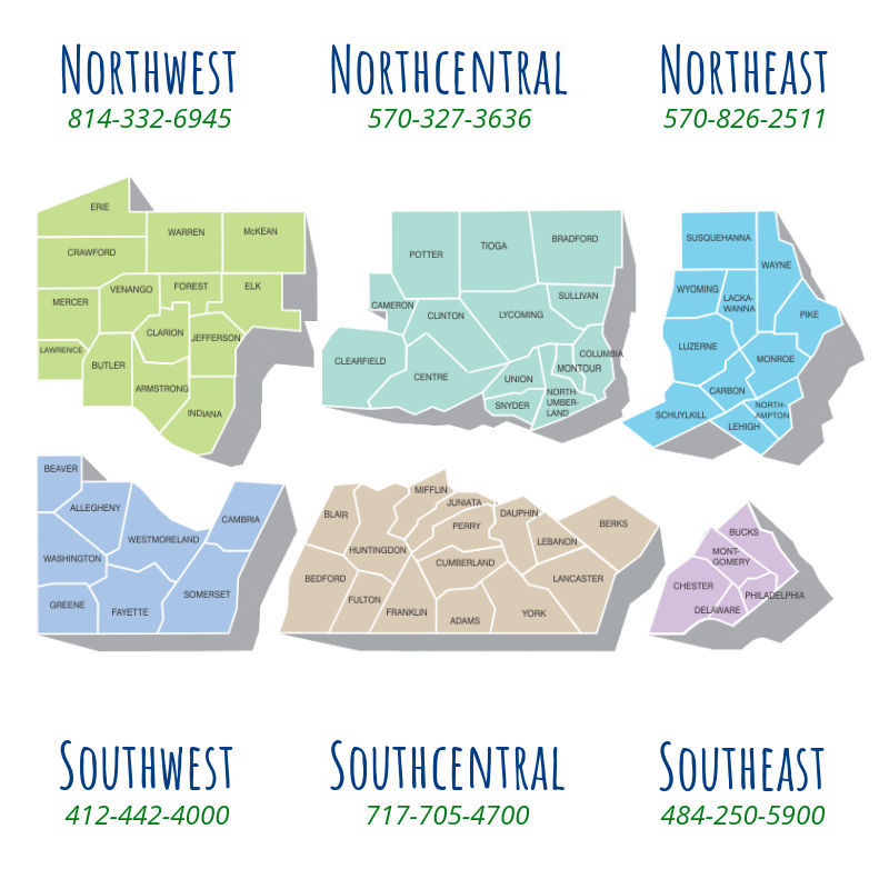 DEP Regions Map