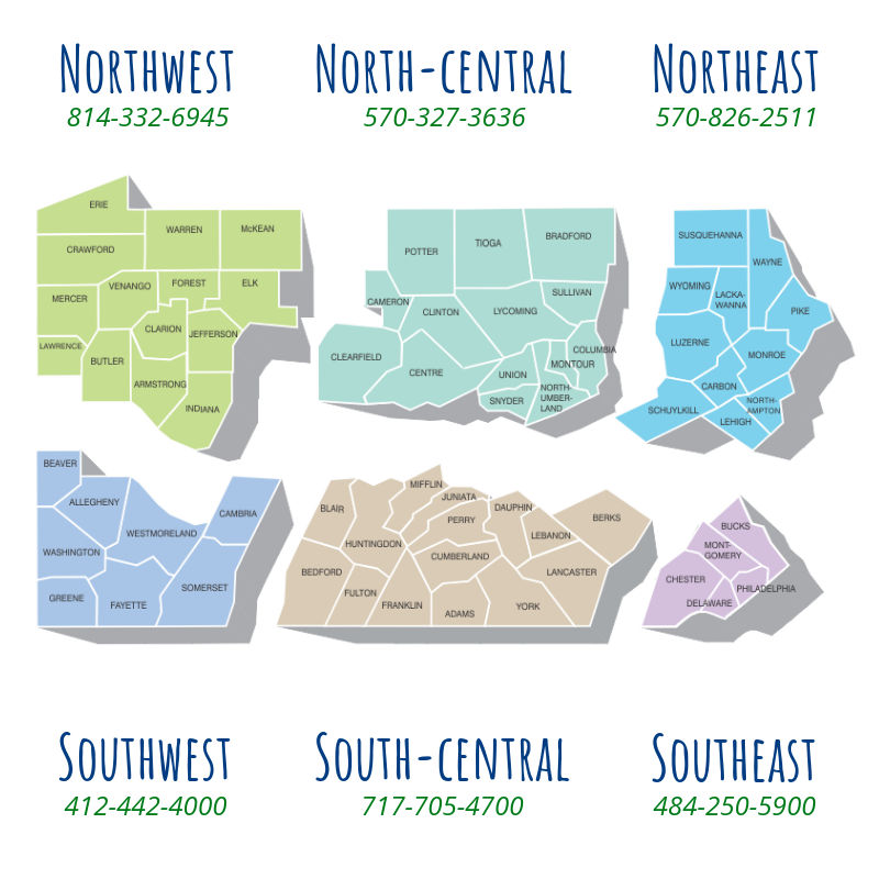 DEP Regions Map