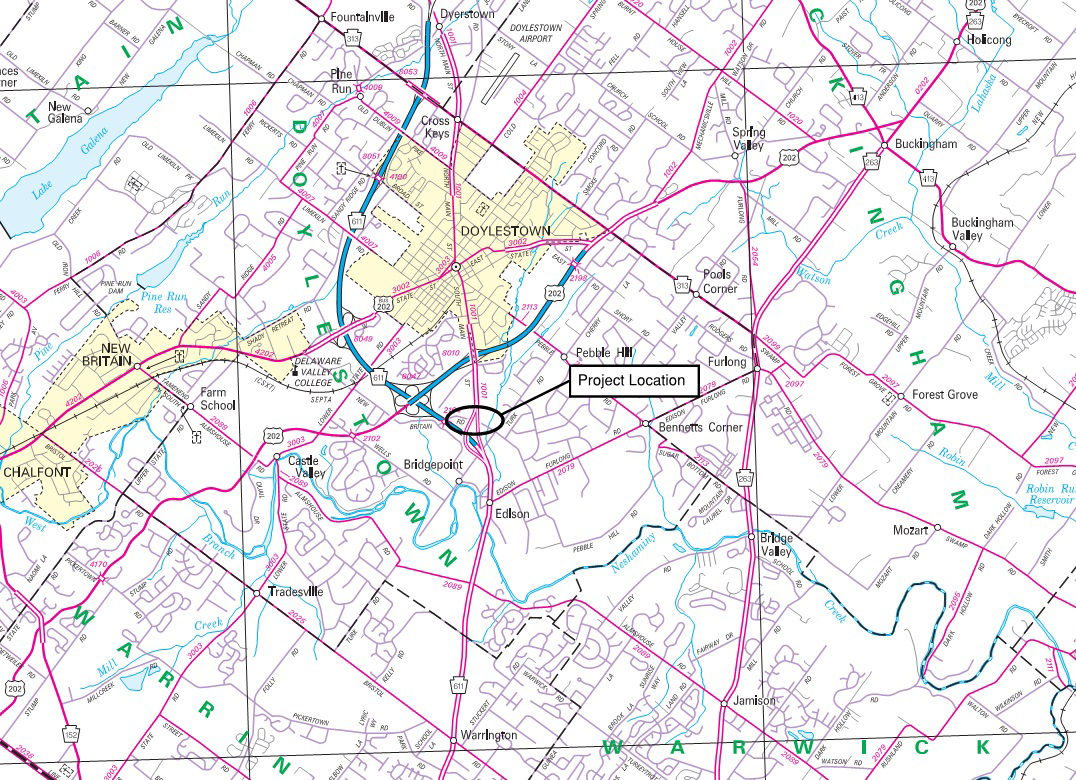 Easton Road Roundabouts Map