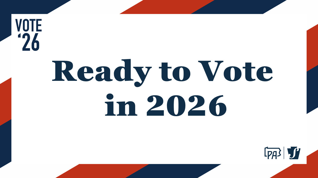 First slide of PowerPoint that says "Ready to vote in 2026"