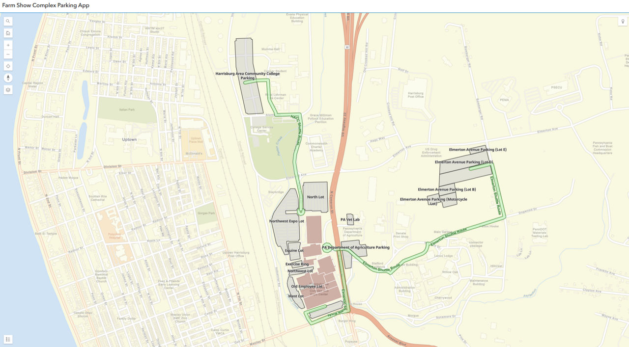 Farm Show Complex parking app