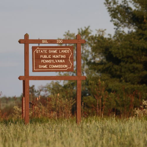 state game land sign