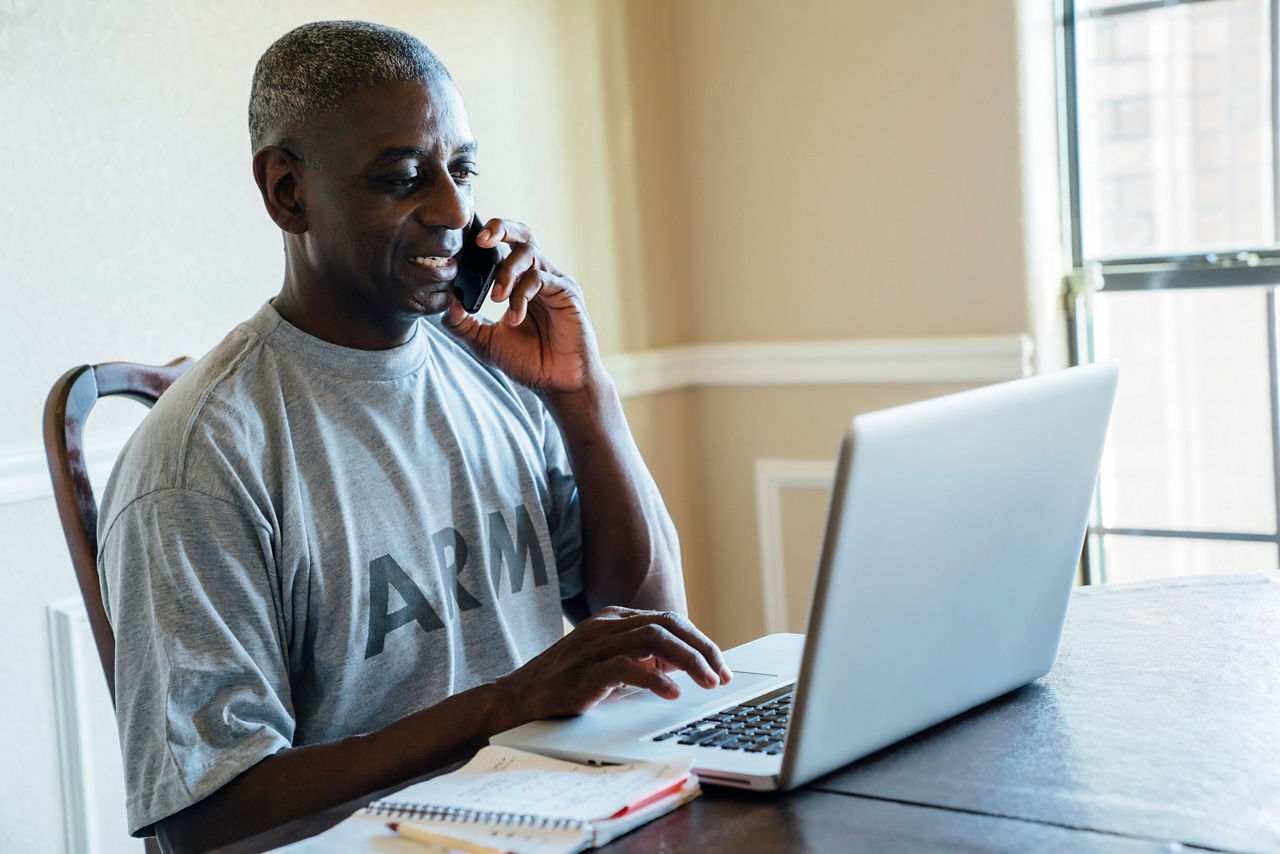 Man on a laptop